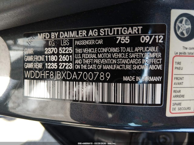 2013 MERCEDES-BENZ E 350 WDDHF8JBXDA700789 Photo 8