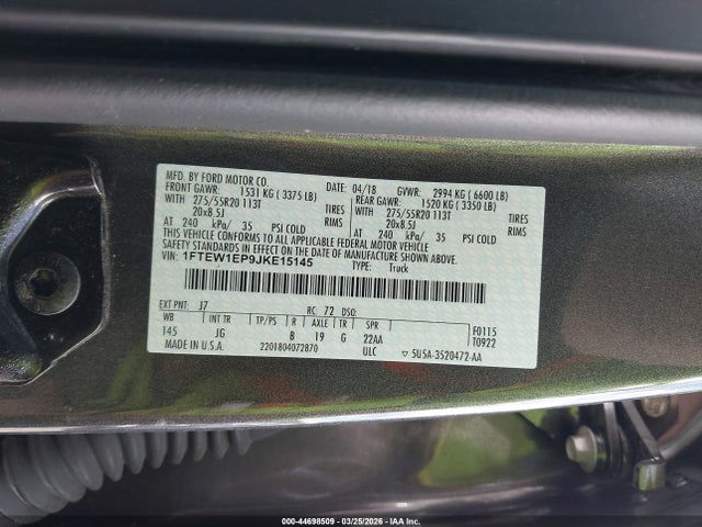 2018 FORD F-150 1FTEW1EP9JKE15145 Photo 8