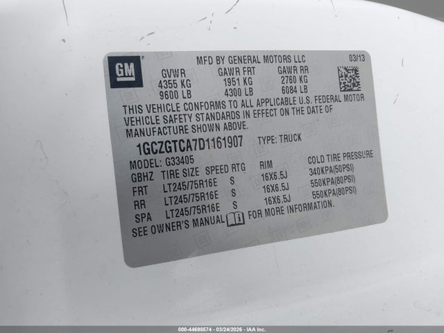2013 CHEVROLET EXPRESS 3500 1GCZGTCA7D1161907 Photo 8