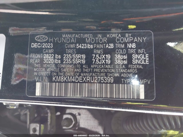 Продаж на аукціоні авто 2024 Hyundai Ioniq 5 Se, vin: KM8KM4DEXRU275399, номер лоту: 44698663