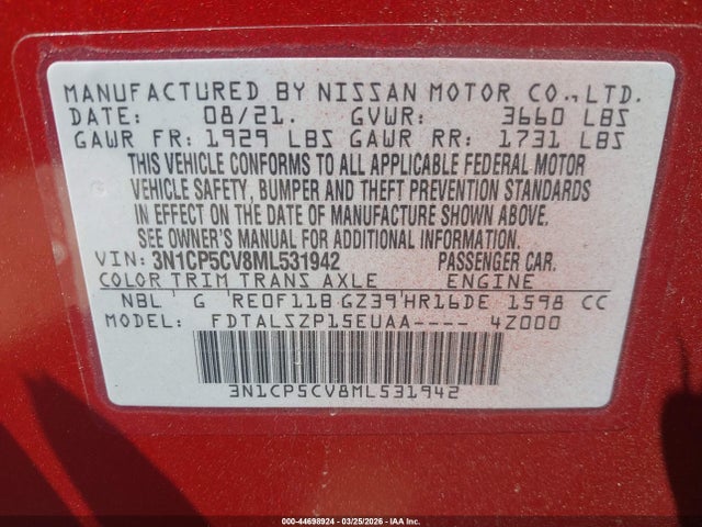 2021 NISSAN KICKS 3N1CP5CV8ML531942 Photo 8