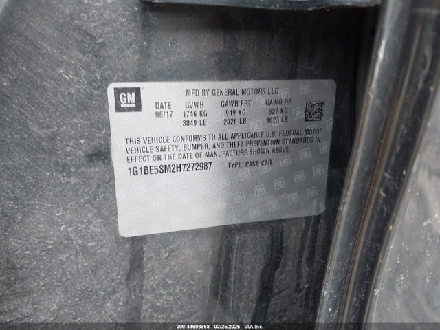 2017 CHEVROLET CRUZE 1G1BE5SM2H7272987 Photo 8