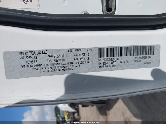 Aukcja sprzedaży 2019 Dodge Charger Gt Rwd, vin: 2C3CDXHG1KH584617, numer aukcji: 44698996