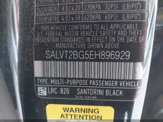 SALVT2BG5EH896929 Land Rover Range Rover Evoque Dynamic
