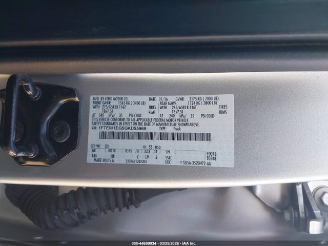 Ford F-150 Lariat 2016 1FTEW1EG5GKD55969 Image 9