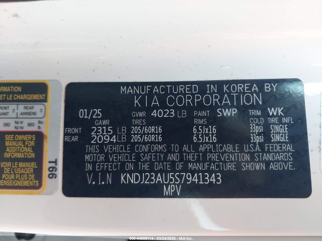KIA SOUL LX 2025 KNDJ23AU5S7941343 Image 9