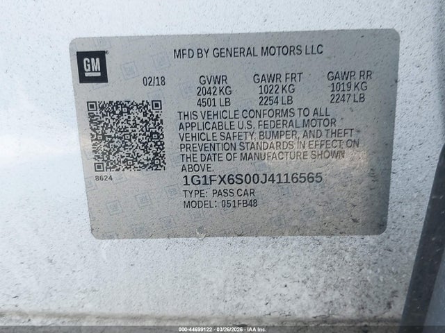 2018 CHEVROLET BOLT EV 1G1FX6S00J4116565 Photo 8