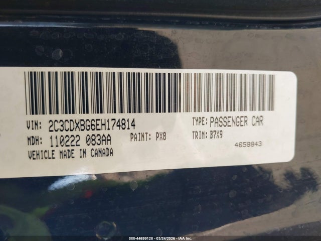 2C3CDXBG6EH174814 Dodge Charger Se