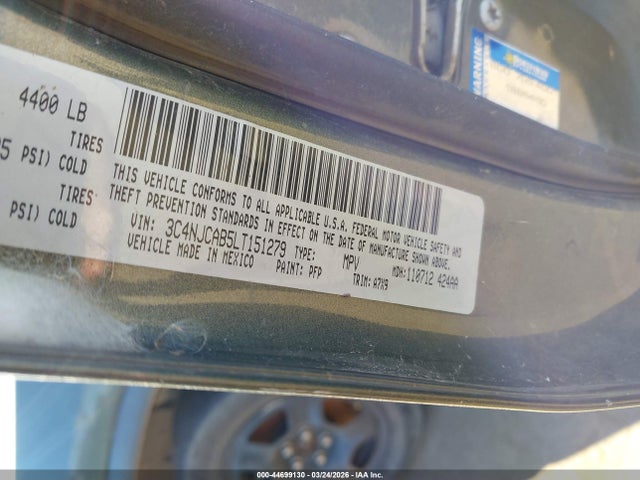 2020 JEEP COMPASS 3C4NJCAB5LT151279 Photo 8