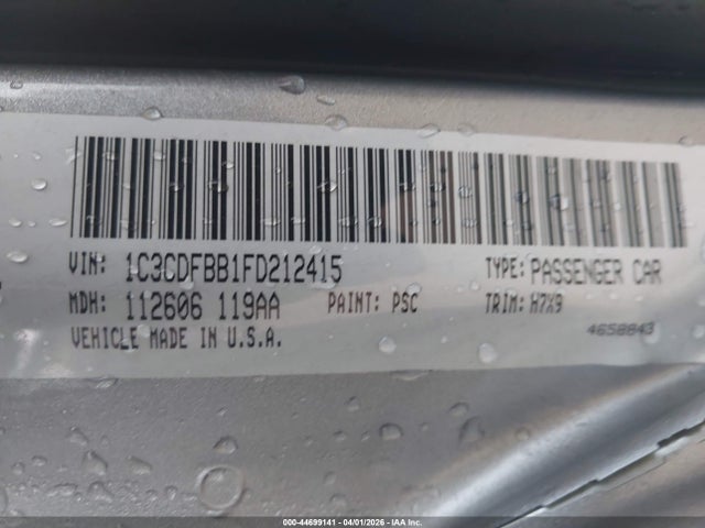 Dodge DART SXT 2015 1C3CDFBB1FD212415 Image 9
