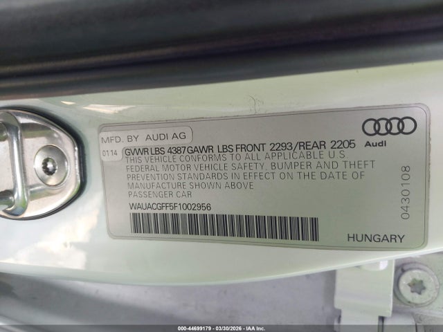 2015 AUDI A3 WAUACGFF5F1002956 Photo 8