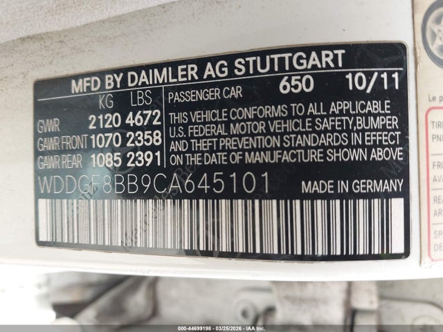 Продажа на аукционе авто 2012 Mercedes-benz C 300 Luxury 4matic/sport 4matic, vin: WDDGF8BB9CA645101, номер лота: 44699198