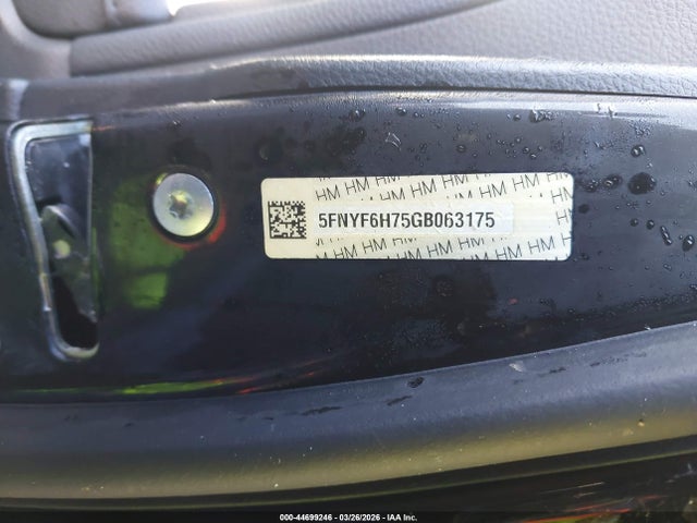 5FNYF6H75GB063175 Honda Pilot Ex-l