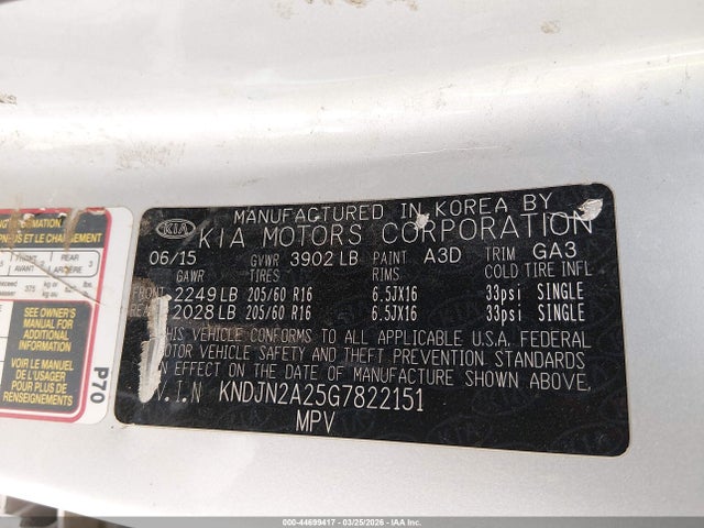 KIA Soul 2016 KNDJN2A25G7822151 Image 9