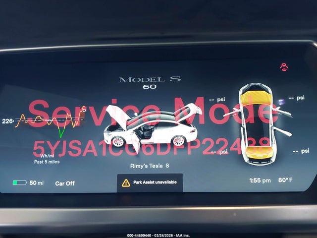 2013 TESLA MODEL S 5YJSA1CG6DFP22438 Photo 6