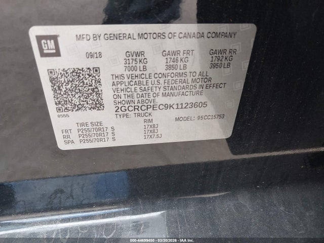 2019 CHEVROLET SILVERADO 1500 LD 2GCRCPEC9K1123605 Photo 8