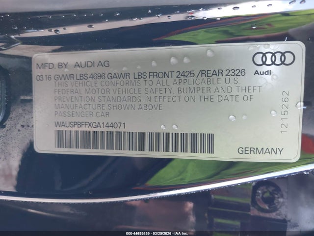 2016 AUDI A3 E-TRON WAUSPBFFXGA144071 Photo 8