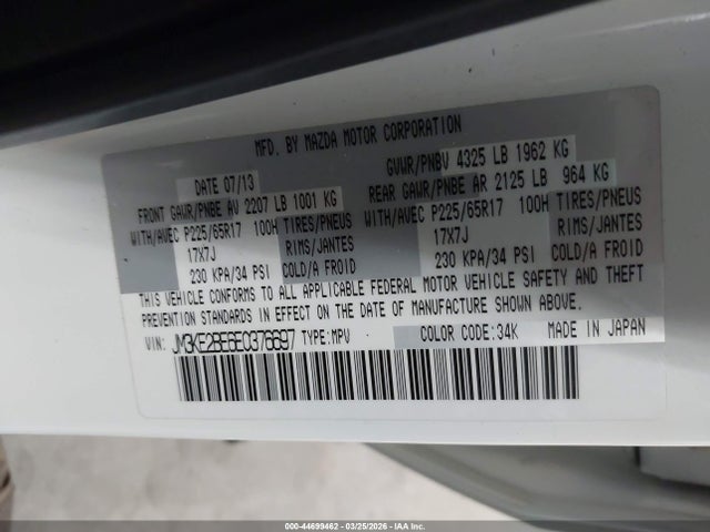 Aukcja sprzedaży 2014 Mazda Cx-5 Sport, vin: JM3KE2BE6E0376697, numer aukcji: 44699462