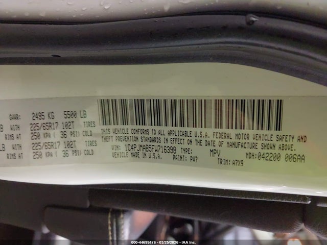 1C4PJMAB5FW716398 Jeep Cherokee Sport