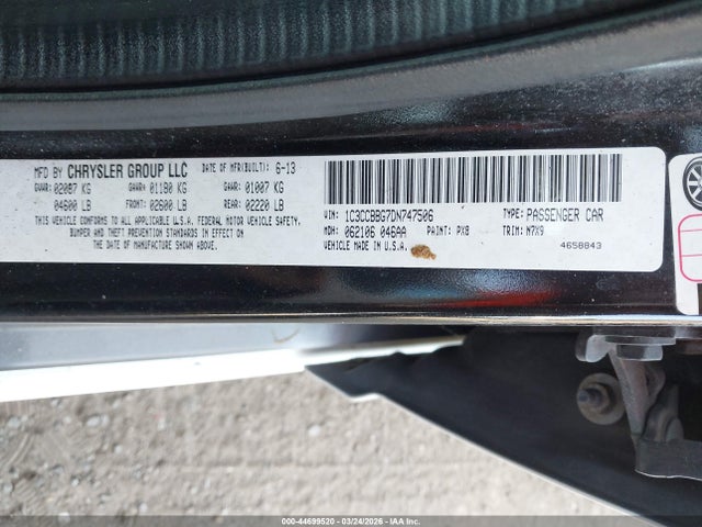 2013 CHRYSLER 200 1C3CCBBG7DN747506 Photo 8