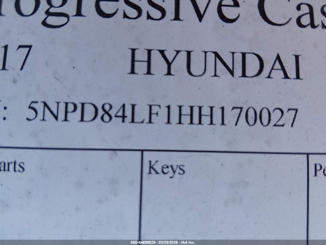 5NPD84LF1HH170027 Hyundai ELANTRA SE