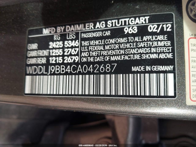 2012 MERCEDES-BENZ CLS 550 WDDLJ9BB4CA042687 Photo 8