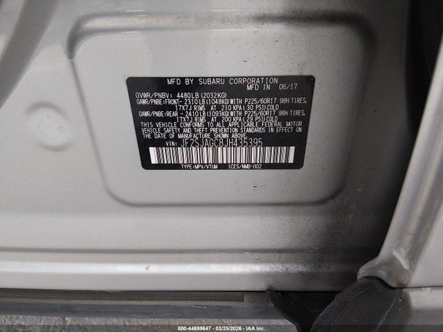 JF2SJAGC8JH435395 Subaru Forester 2.5i Premium