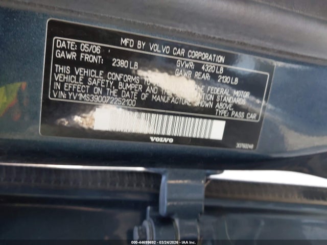 2007 VOLVO S40 YV1MS390072252100 Photo 8