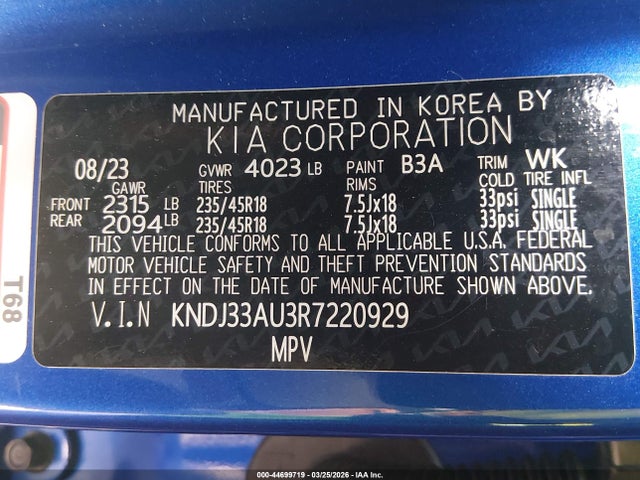 KNDJ33AU3R7220929 KIA SOUL EX