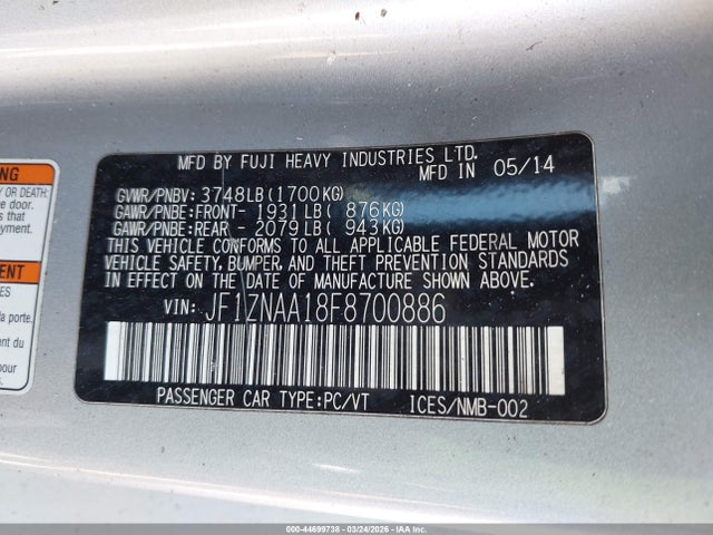 2015 SCION FR-S JF1ZNAA18F8700886 Photo 8