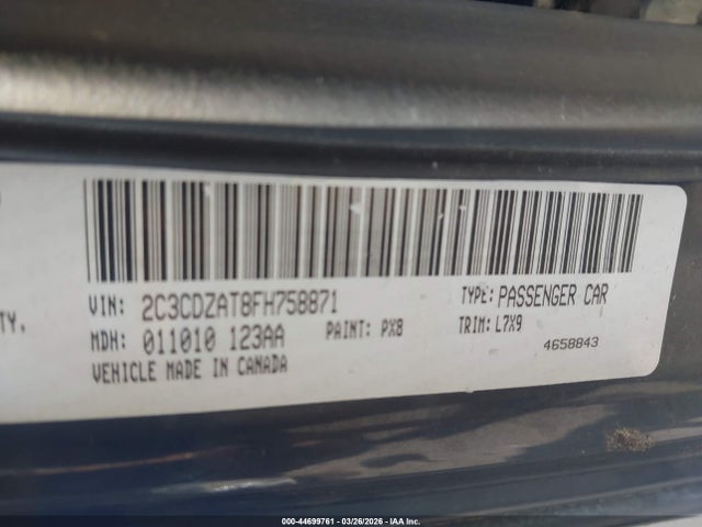 44699761 :رقم المزاد ، 2C3CDZAT8FH758871 vin ، 2015 Dodge Challenger R/t مزاد بيع