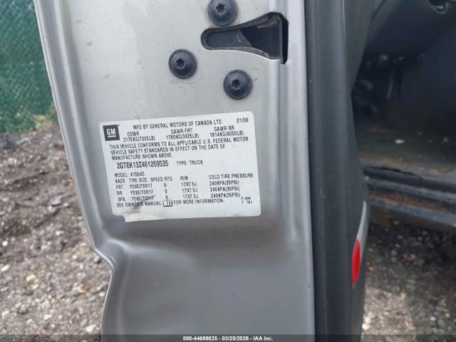 Продаж на аукціоні авто 2006 Gmc Sierra 1500 Sle2, vin: 2GTEK13Z461269535, номер лоту: 44699825
