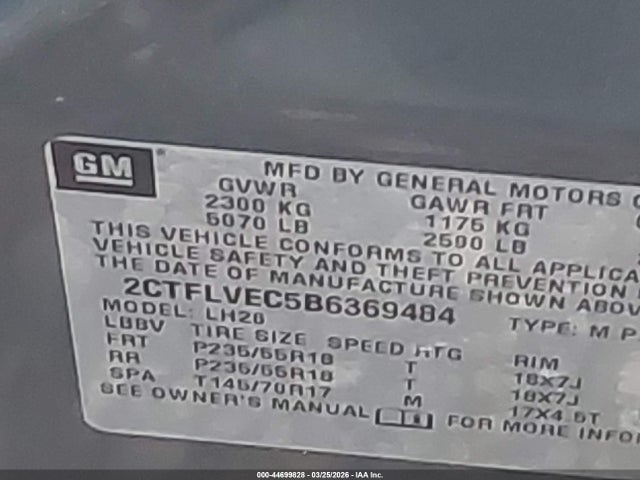 2011 GMC TERRAIN 2CTFLVEC5B6369484 Photo 8