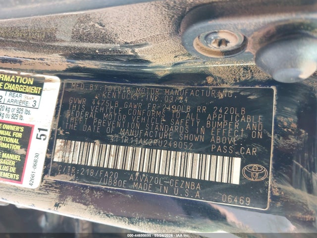 Toyota CAMRY LE 2024 4T1R11AK2RU248052 Image 9