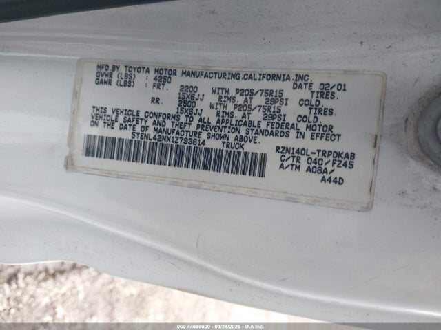 2001 TOYOTA TACOMA 5TENL42NX1Z793614 Photo 8