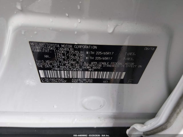 Toyota RAV4 LE 2016 JTMBFREV3GJ098428 Image 9
