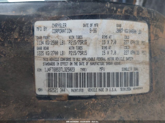 1996 JEEP CHEROKEE 1J4FT68S3TL325023 Photo 8