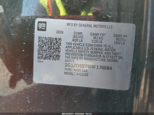 1G1ZD5ST6RF176084 Chevrolet Malibu Fwd 1lt