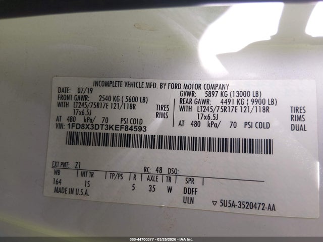 Ford F-350 Xl 2019 1FD8X3DT3KEF84593 Image 9