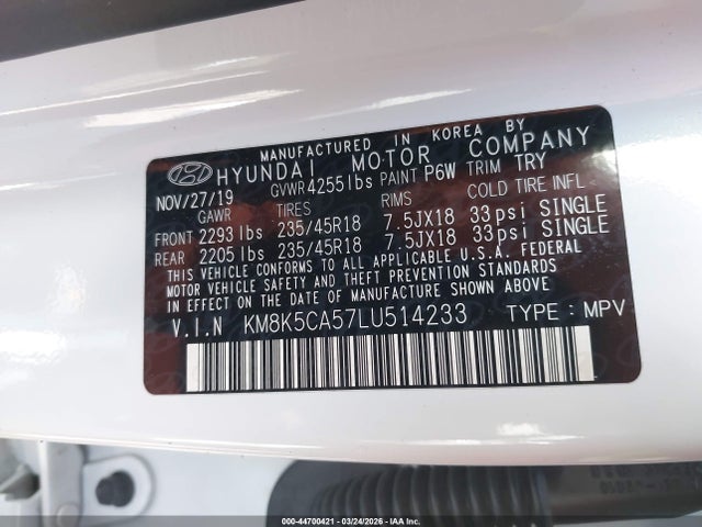 Hyundai Kona Ultimate 2020 KM8K5CA57LU514233 Image 9