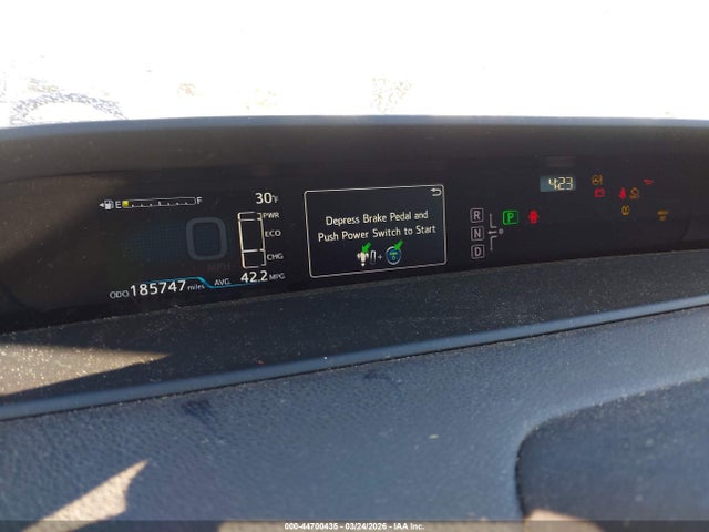 44700435 :رقم المزاد ، JTDKBRFU6G3007979 vin ، 2016 Toyota Prius Two مزاد بيع