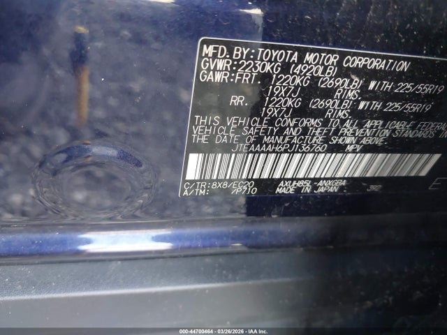 2023 TOYOTA VENZA JTEAAAAH6PJ136760 Photo 8