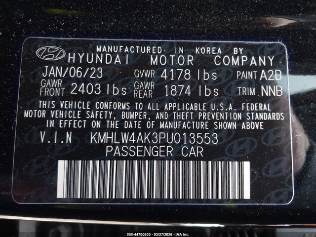 Продаж на аукціоні авто 2023 Hyundai Elantra N, vin: KMHLW4AK3PU013553, номер лоту: 44700500