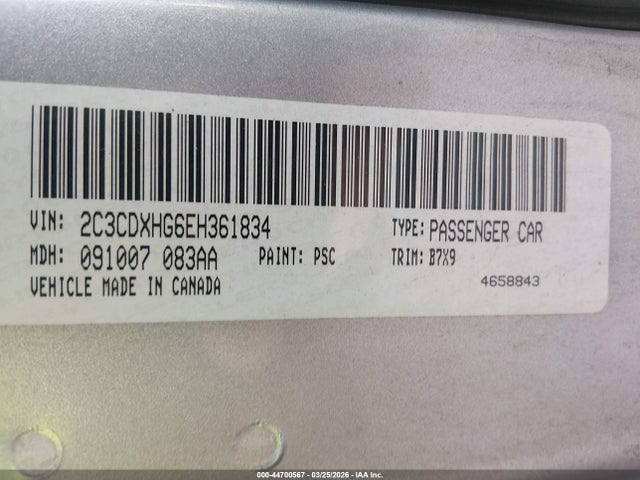 Aukcja sprzedaży 2014 Dodge Charger Sxt, vin: 2C3CDXHG6EH361834, numer aukcji: 44700567