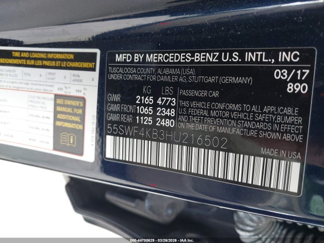 2017 MERCEDES-BENZ C 300 55SWF4KB3HU216502 Photo 8