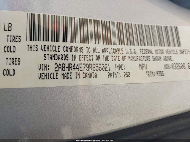 2009 CHRYSLER TOWN & COUNTRY 2A8HR44E79R656021 Photo 8