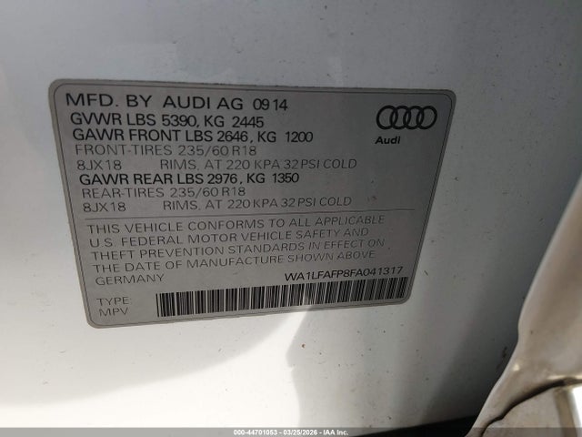 2015 AUDI Q5 WA1LFAFP8FA041317 Photo 8