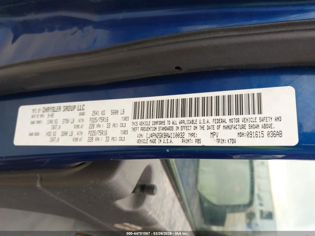 44701087 :رقم المزاد ، 1J4PN2GK8AW110032 vin ، 2010 Jeep Liberty Sport مزاد بيع