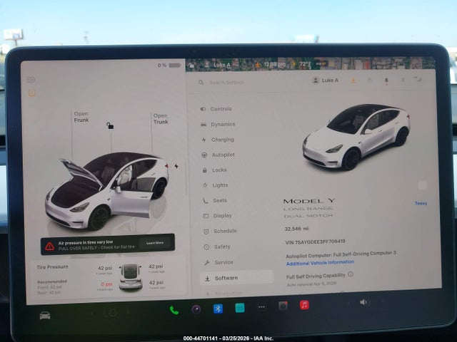 Aukcja sprzedaży 2023 Tesla Model Y Awd/long Range Dual Motor All-wheel Drive, vin: 7SAYGDEE3PF706419, numer aukcji: 44701141