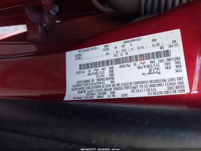 1FADP3F2XEL338279 Ford FOCUS SE